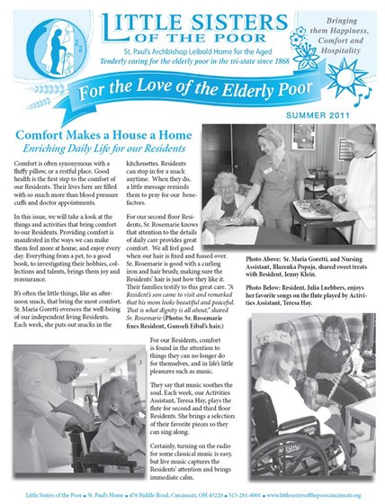 Newsletter Sample: Summer 2011 Newsletter